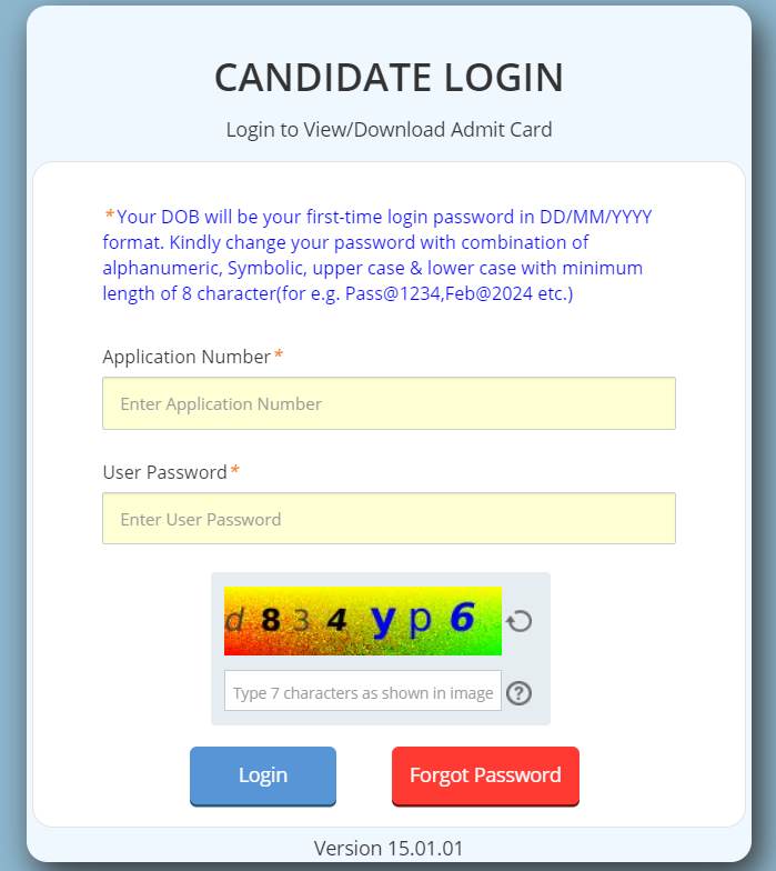 DSSSC 2024 Admit Card