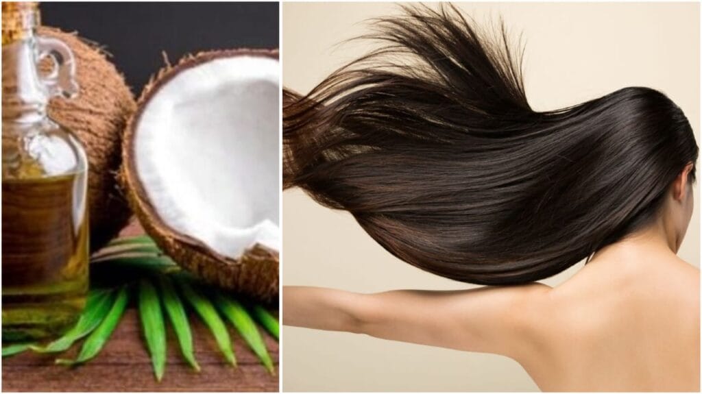 बालों की देखभाल के लिए घरेलू नुस्खे – मजबूत, चमकदार और घने बाल पाने के आसान उपाय 2 Coconut Oil For Hair