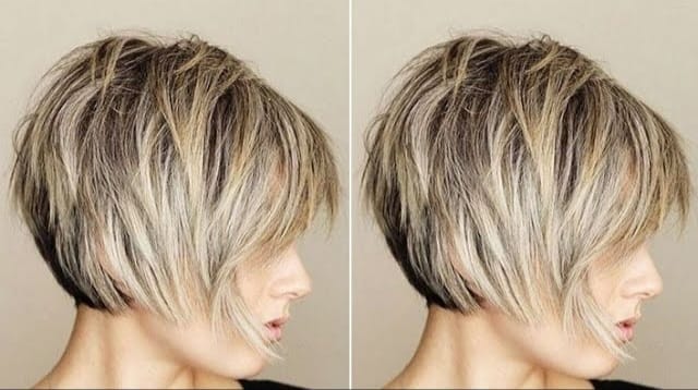 पतले बालों के लिए 5 शानदार हेयरकट जिसे देख सभी होगें इम्प्रेस्ड 2 Short layered bob haircut Step by step