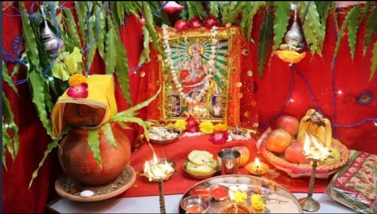 Ghatasthapana, Maa Shailputri Puja, Bhog, Aarti, and Mantra